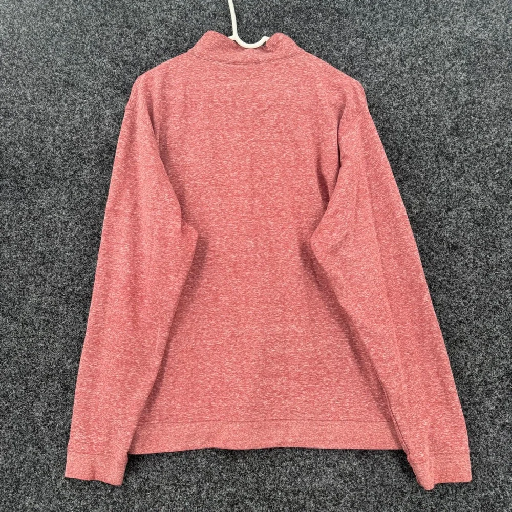 Johnnie-O Mens XL Red Heathered Quarter Zip Pullover Cotton Blend Sweatshirt